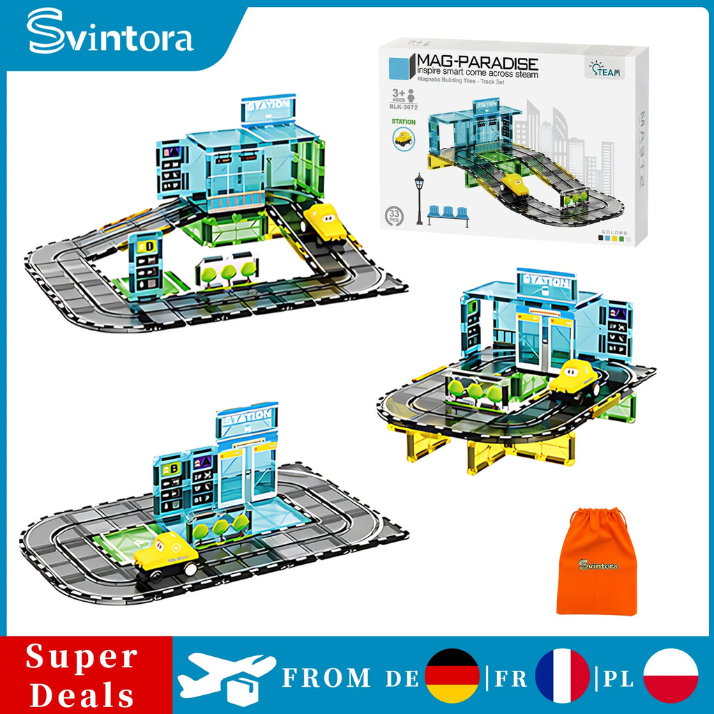 Magnetische Bausteine Stadt