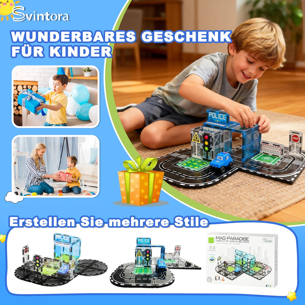 Magnetische Bausteine Stadt