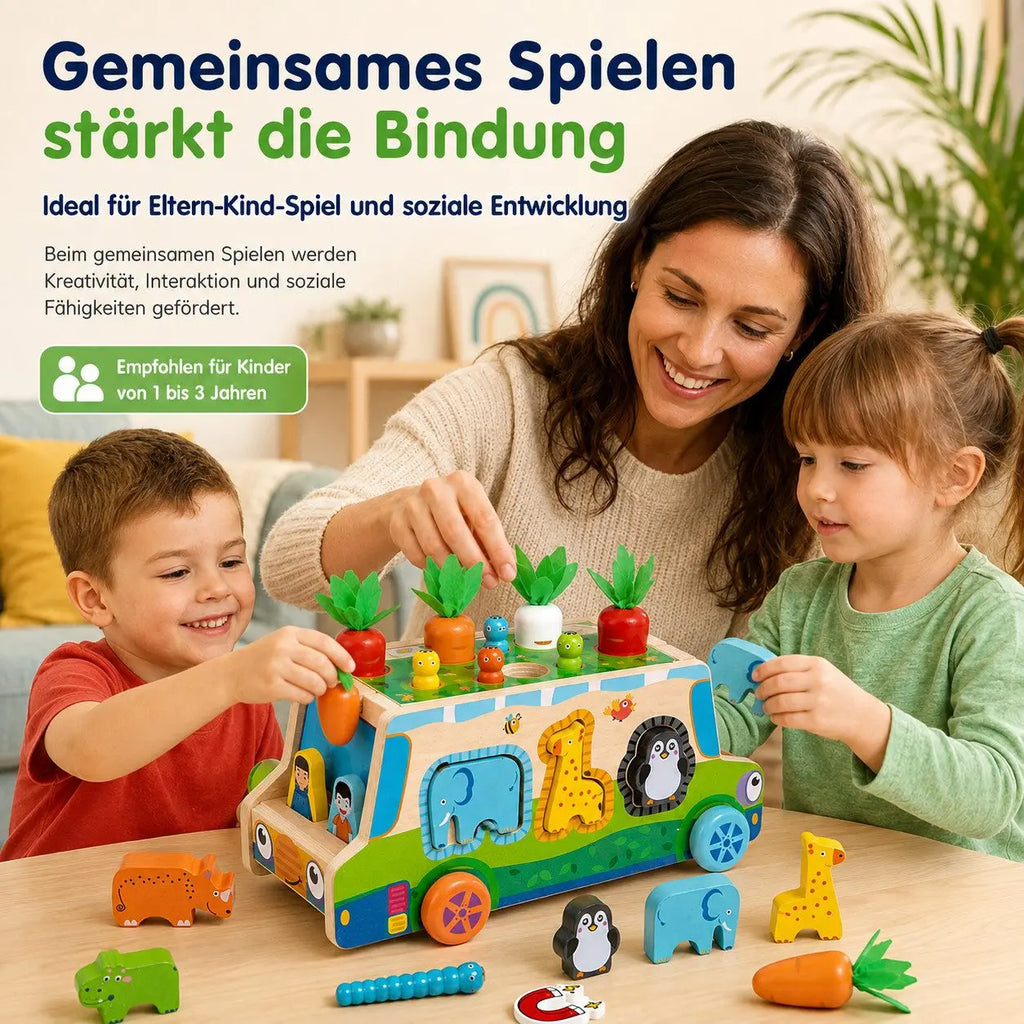 Motorik-Bus aus Holz