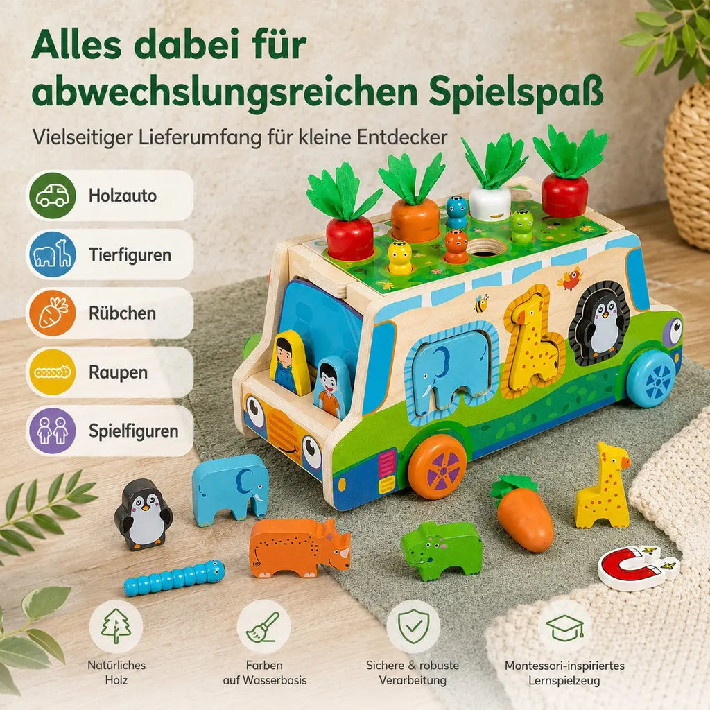 Motorik-Bus aus Holz