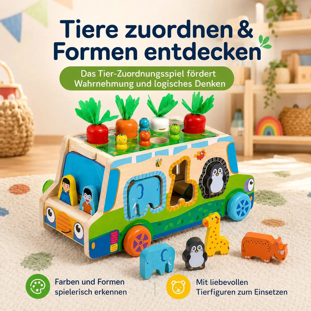 Motorik-Bus aus Holz