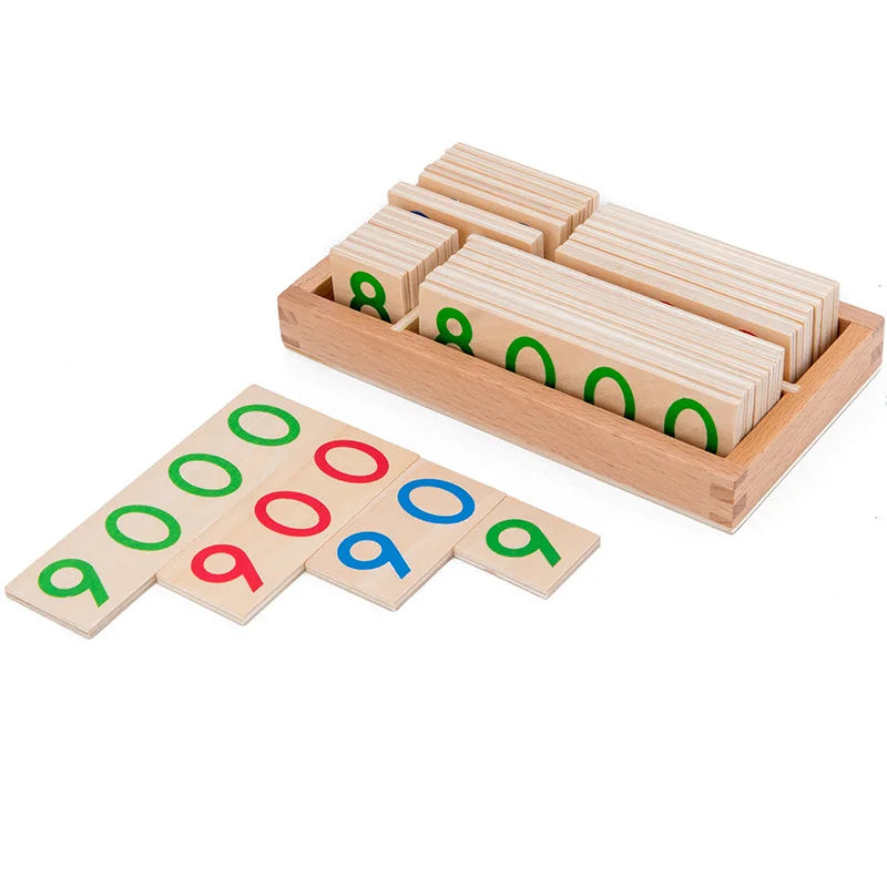 Montessori Zahlenkarten aus Holz