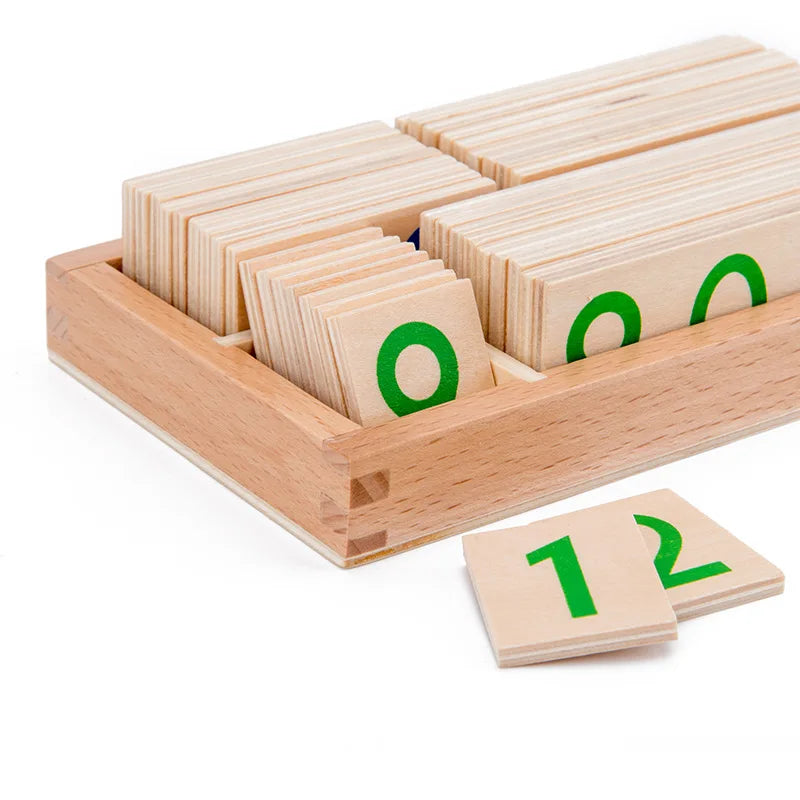 Montessori Zahlenkarten aus Holz