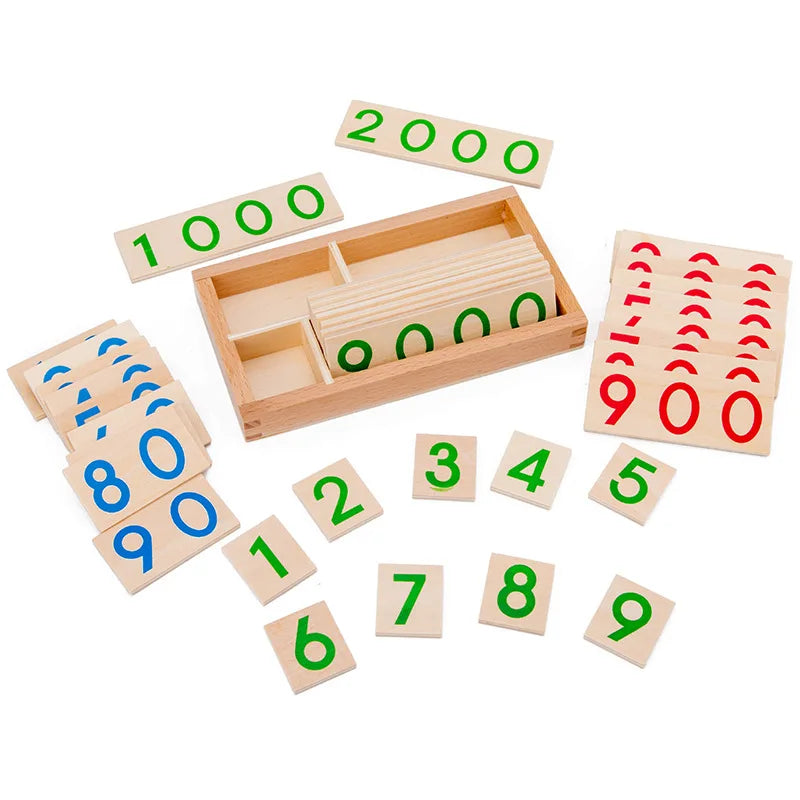Montessori Zahlenkarten aus Holz