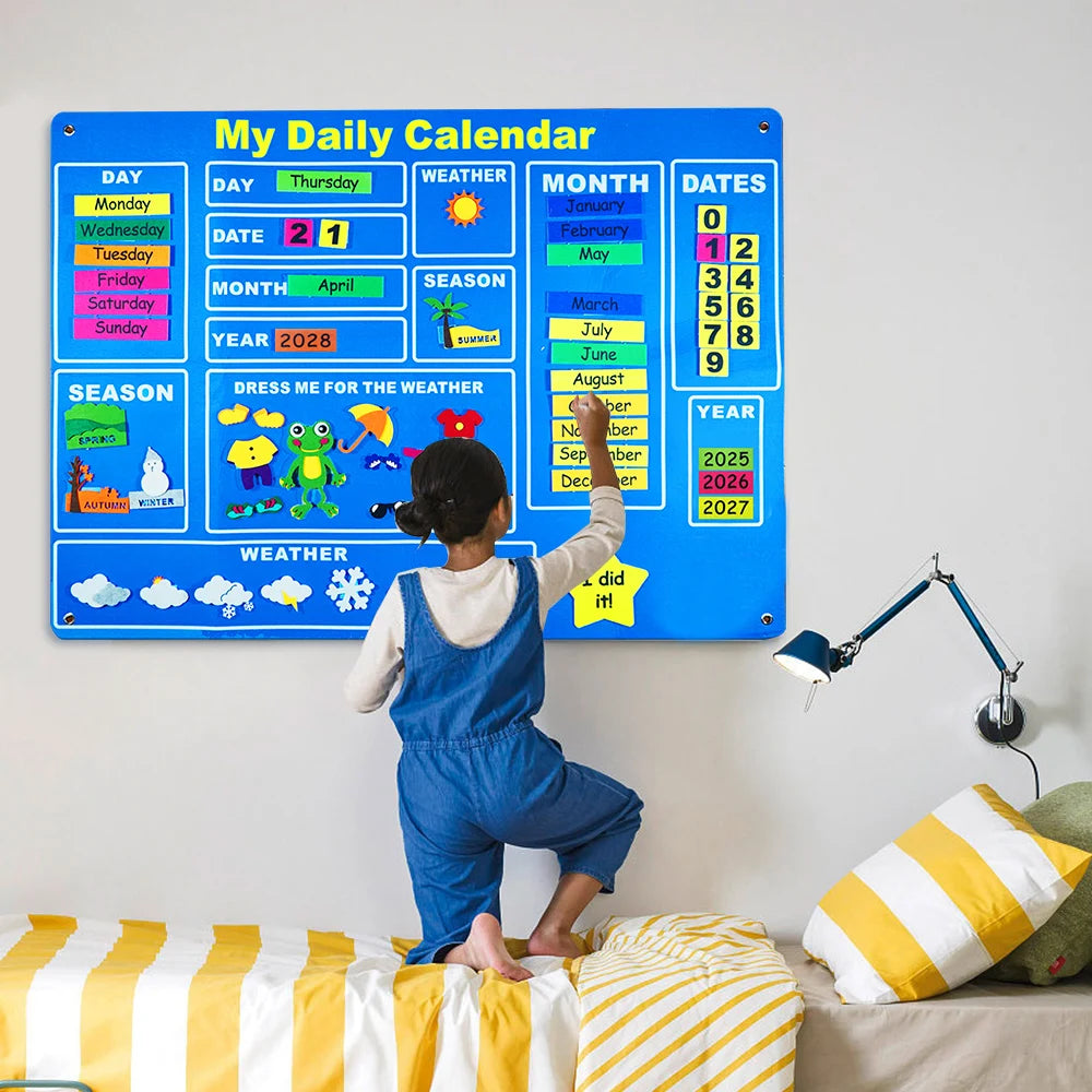 Lernkalender aus Filz