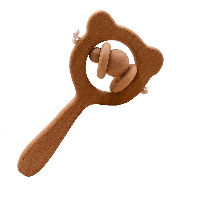Greifring Bär aus Holz