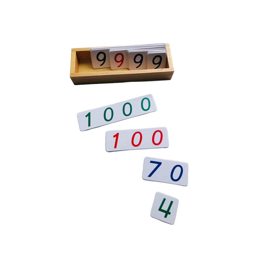 Montessori Zahlenkarten mit Box