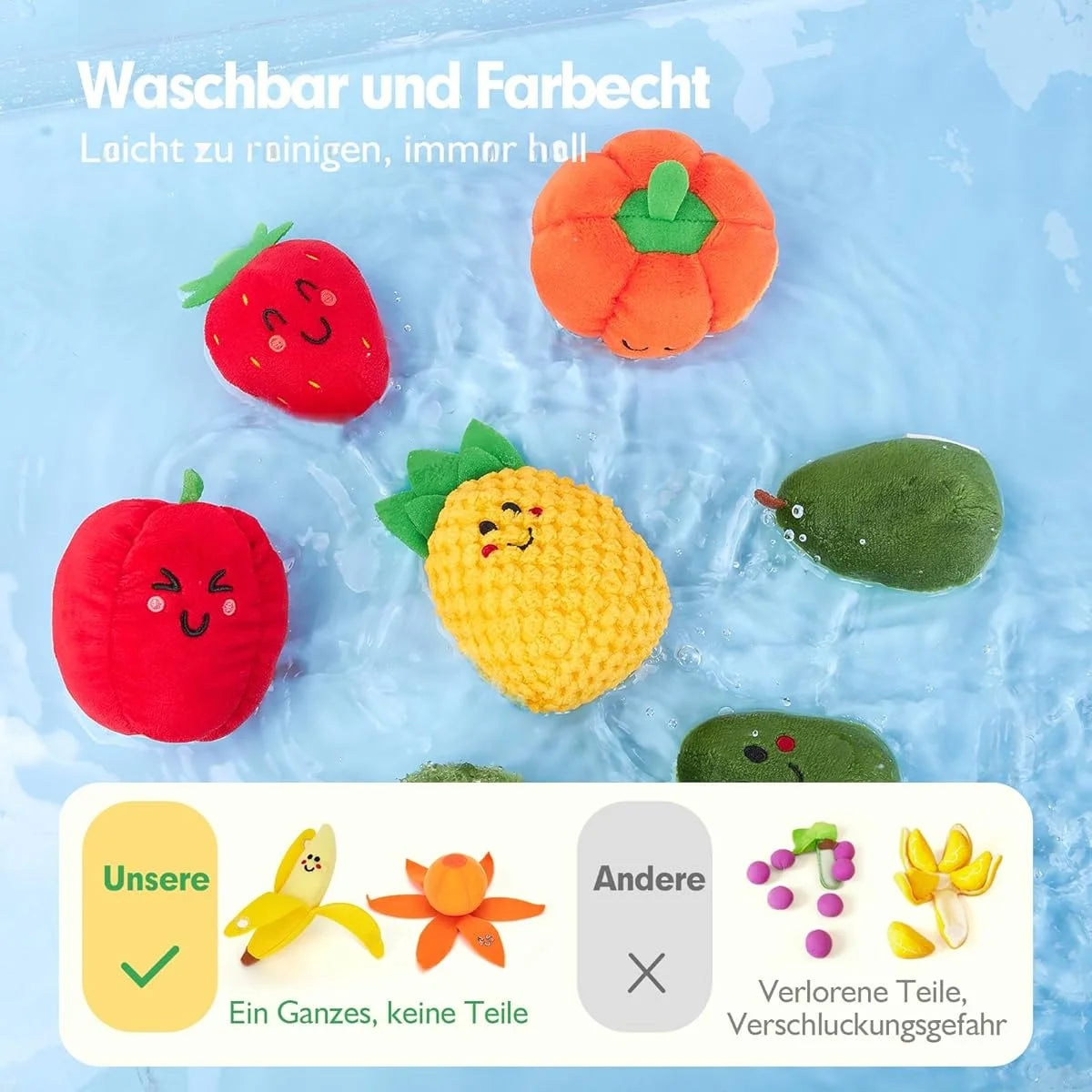 Plüsch-Obst und Gemüse