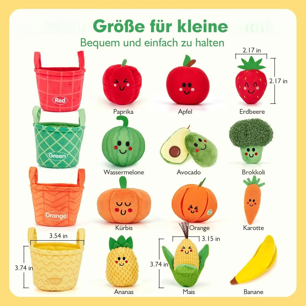 Plüsch-Obst und Gemüse