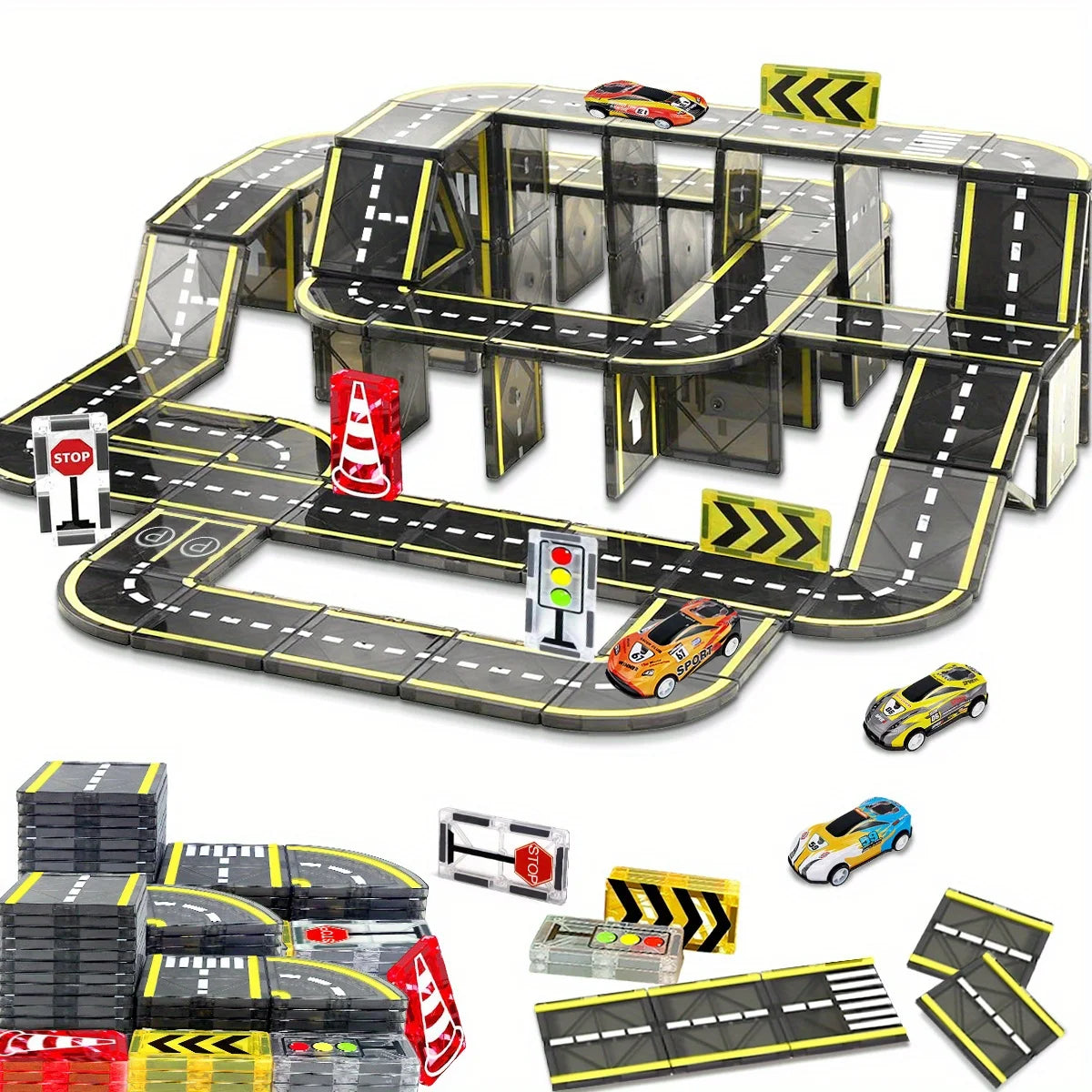 Magnetische Straße mit Autos