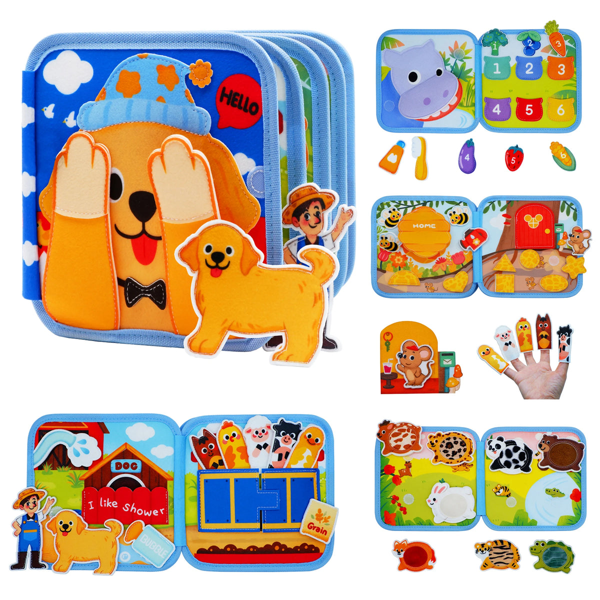 Quiet Book Tiere aus Filz