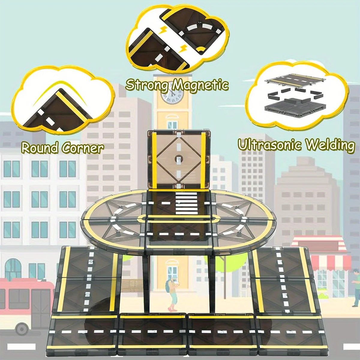 Magnetische Straße mit Autos