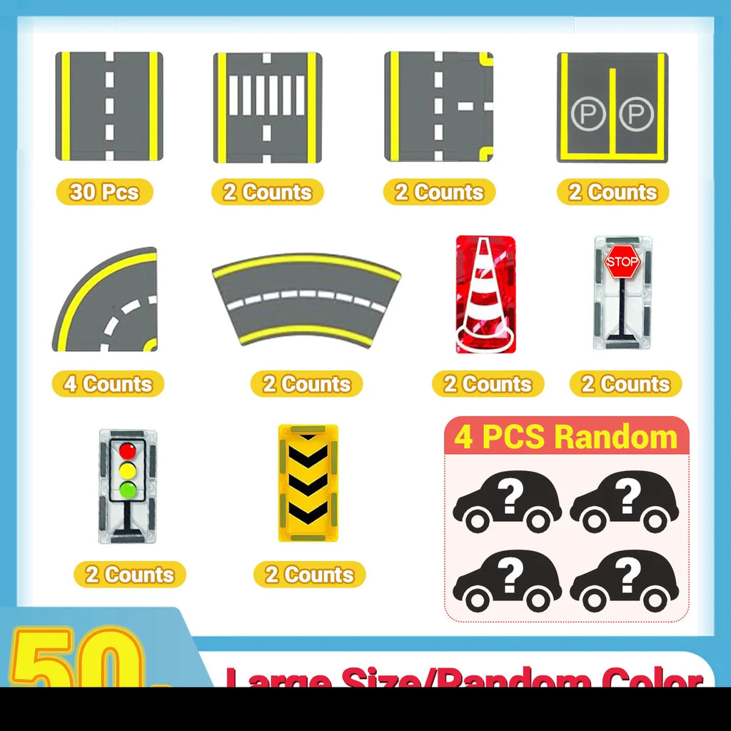 Magnetische Straße mit Autos