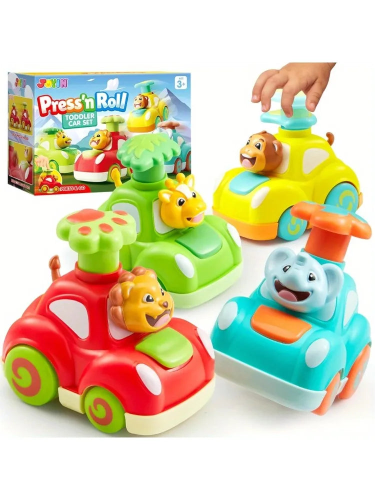 Aufziehautos Tiere, 4er-Set