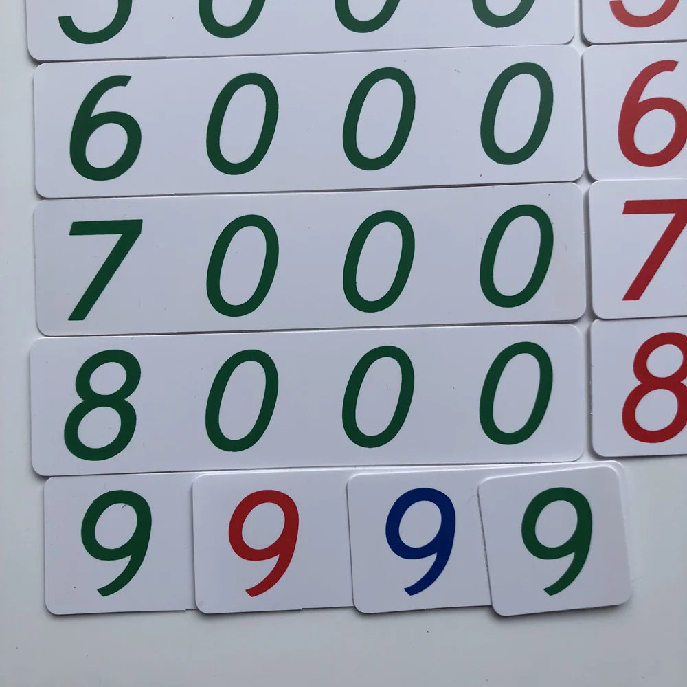 Montessori Zahlenkarten mit Box