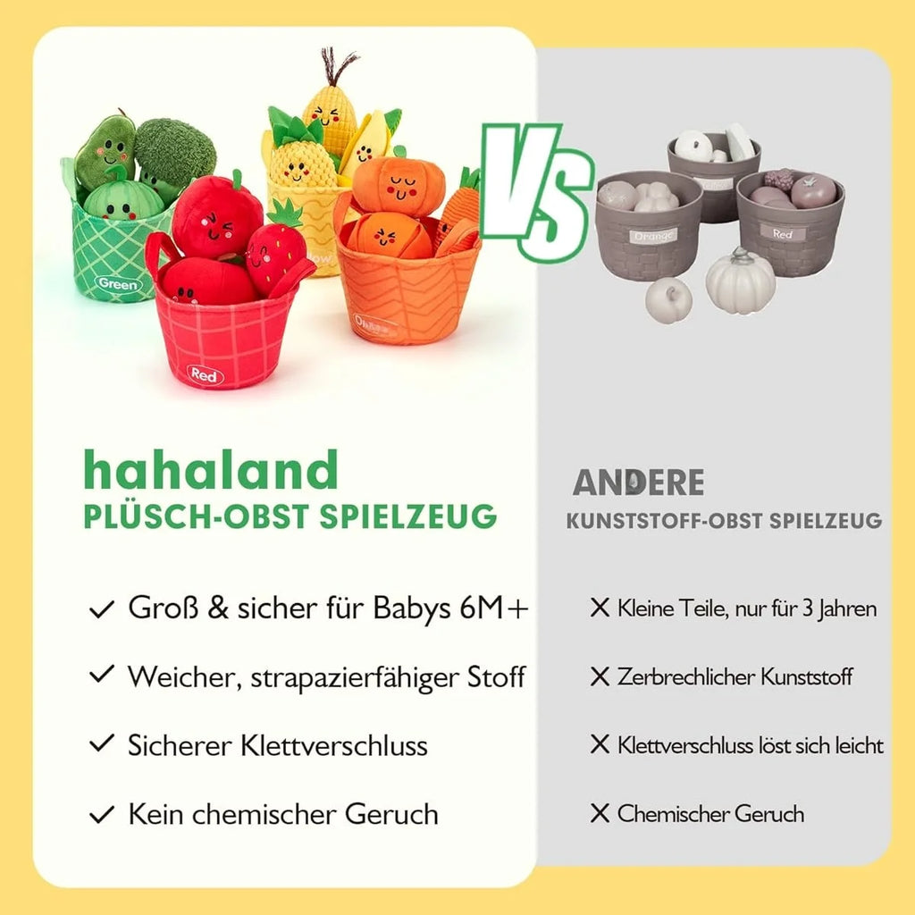 Plüsch-Obst und Gemüse