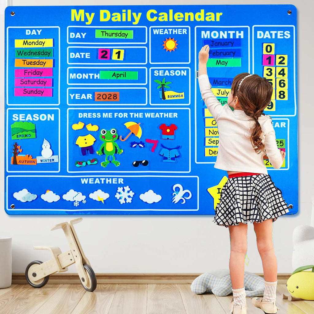 Lernkalender aus Filz