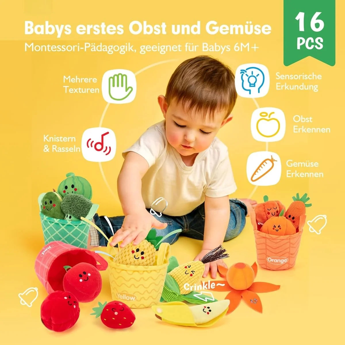 Plüsch-Obst und Gemüse