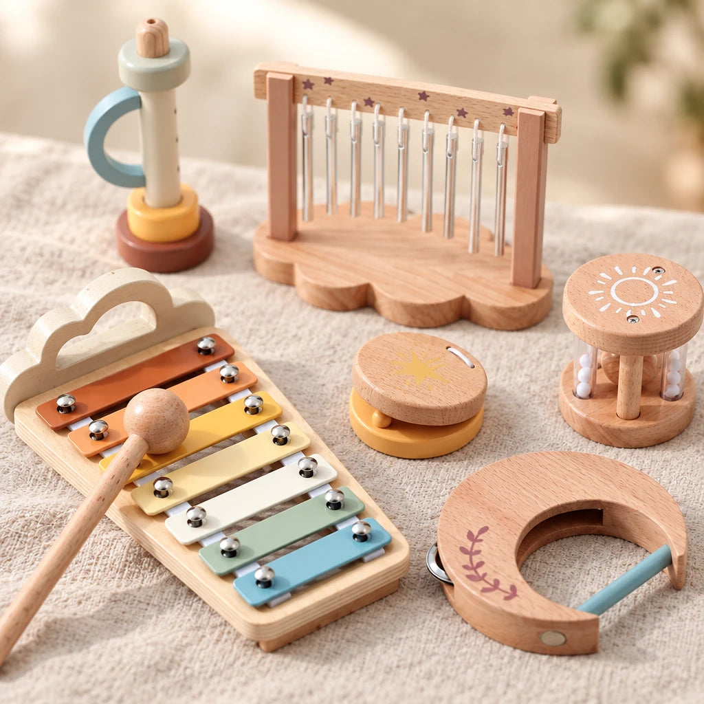 Babyspielzeug-Set aus Holz