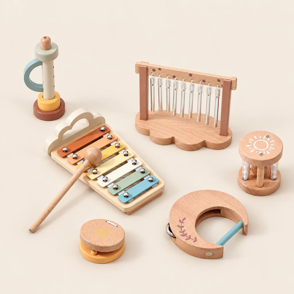 Babyspielzeug-Set aus Holz