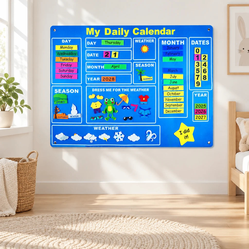 Lernkalender aus Filz