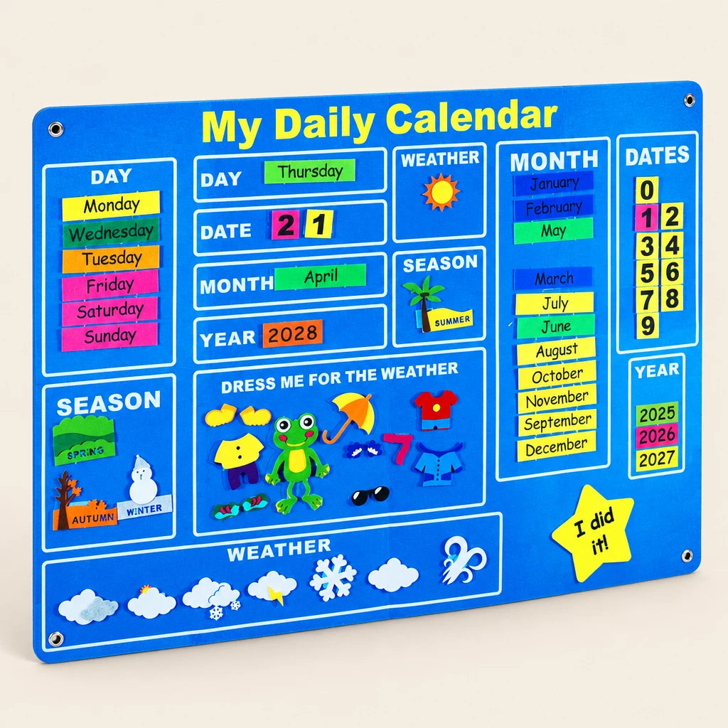 Lernkalender aus Filz