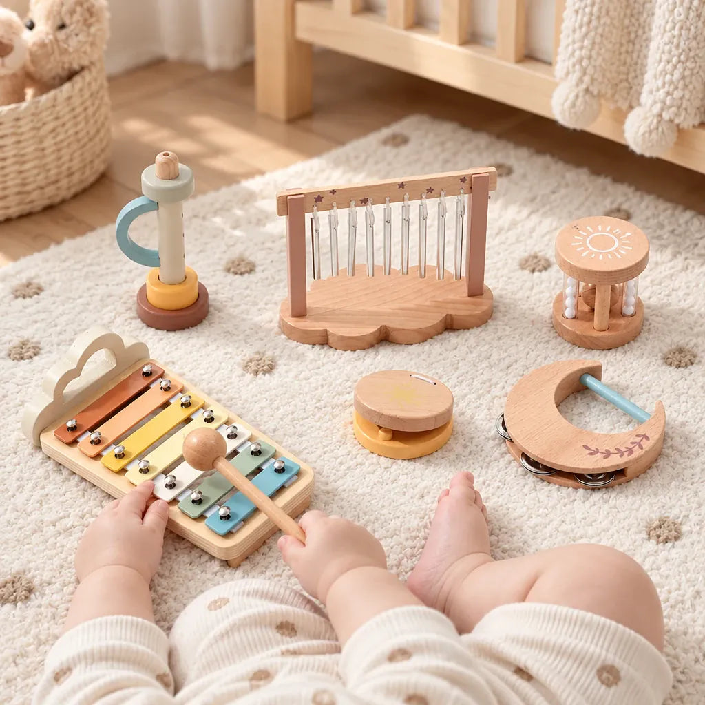 Numi Babyspielzeug-Set aus Holz