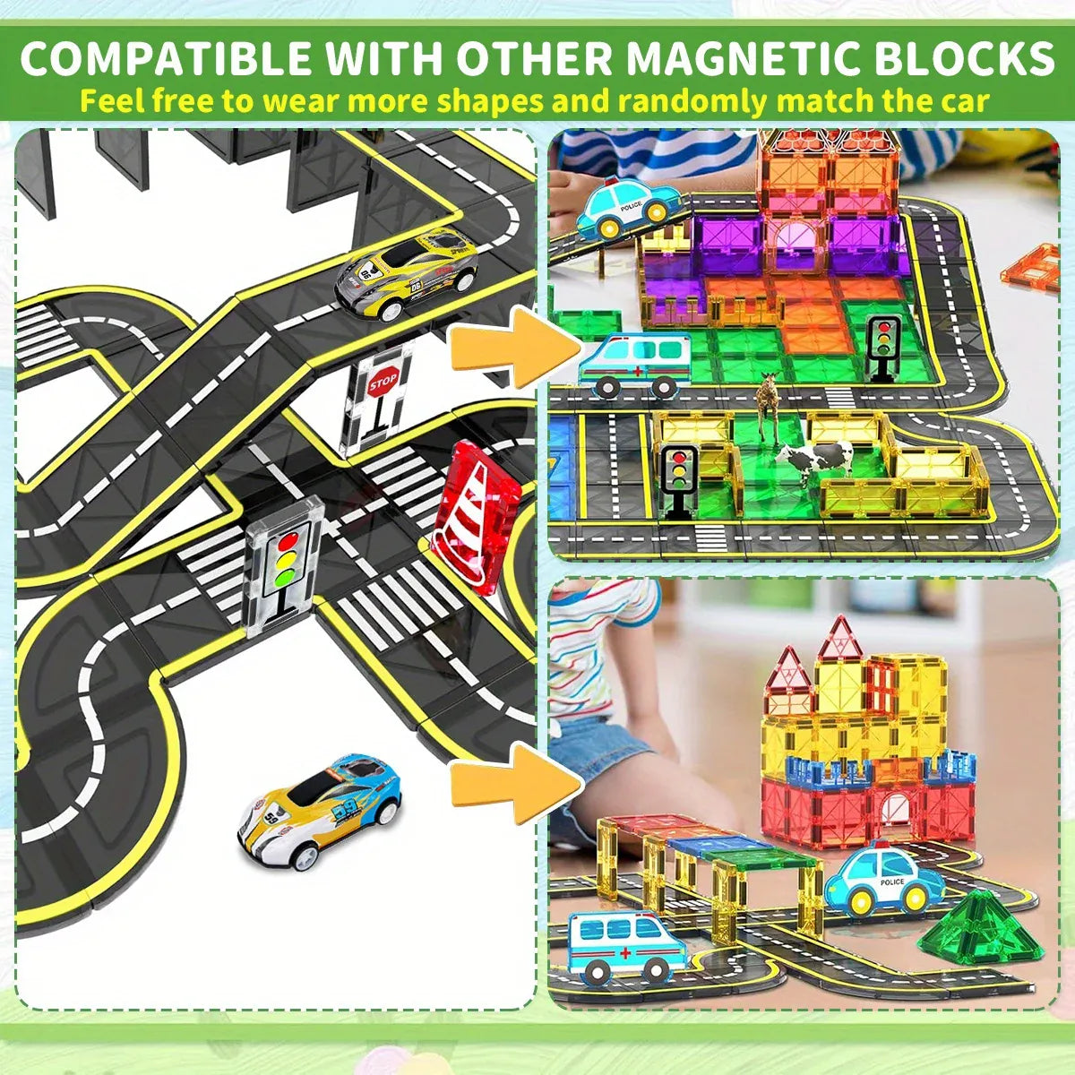 Numi Magnetische Straße mit Autos