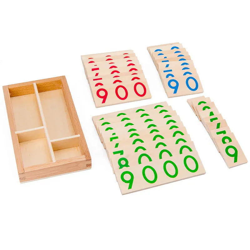 Numi Montessori Zahlenkarten aus Holz