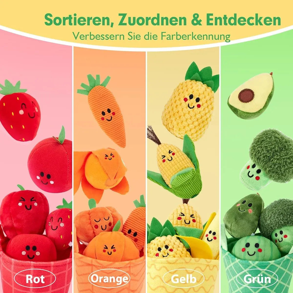Numi Plüsch-Obst und Gemüse